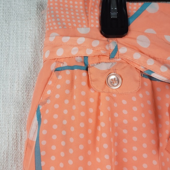 Downeast Retro Orange and White Dot Skirt - Picture 5 of 8